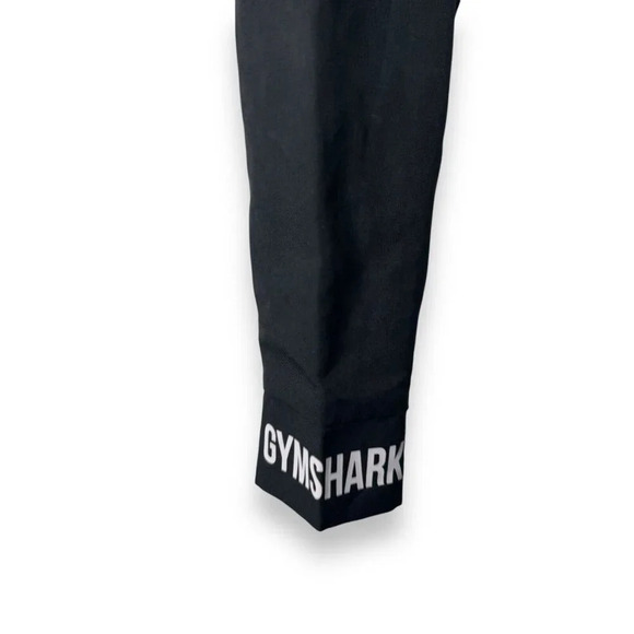 Gymshark Women’s Large Black Cropped Hoodie Minimalist Zip Pockets Gym Athletics - Picture 4 of 9